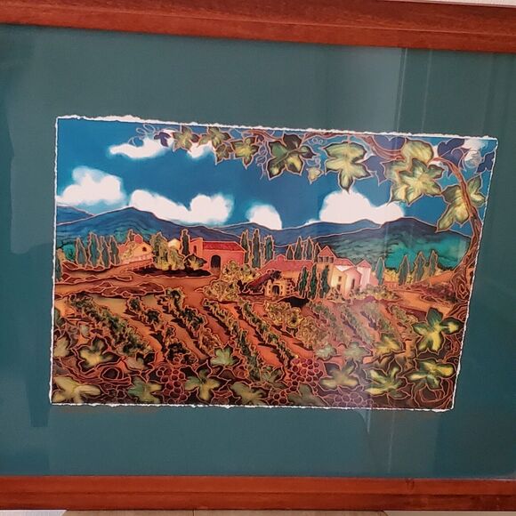 Linda Pirri Studio Art Print Vineyard In The Valley Signed Award Winner - Picture 5 of 16